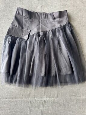 Black Tulle Mini Skirt Small